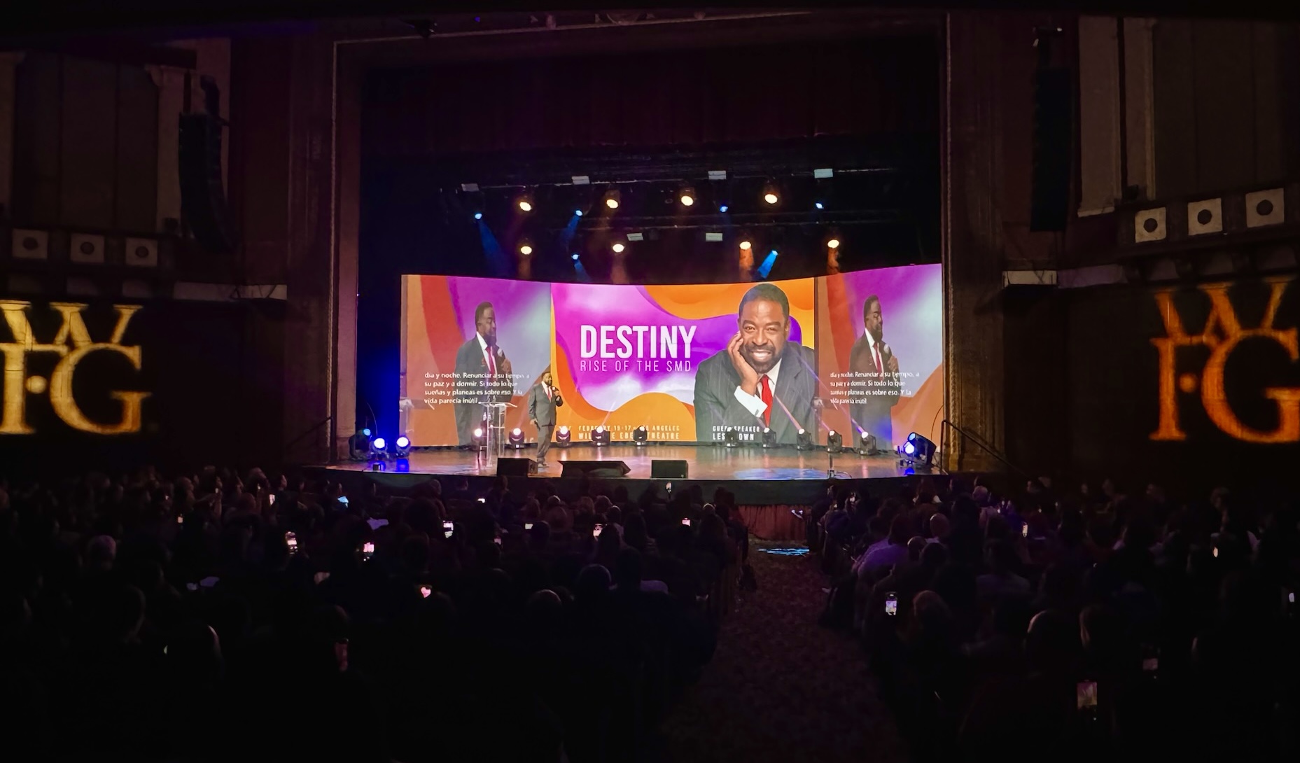 Permanent LED display installed inside a professional venue