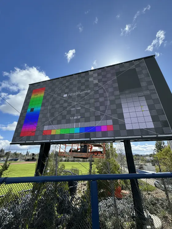 Large LED display installed at Sierra Canyon