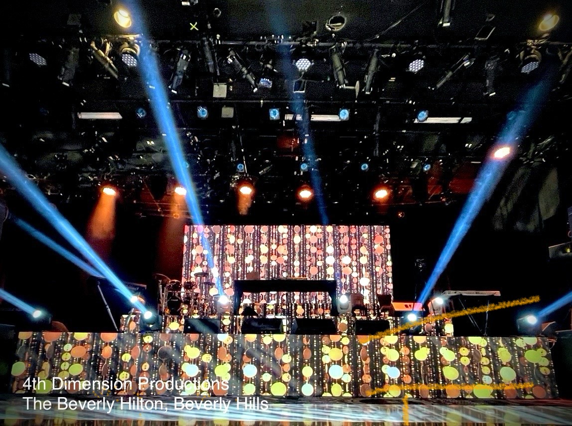 Multi-level LED display installation at the Beverly Hilton
